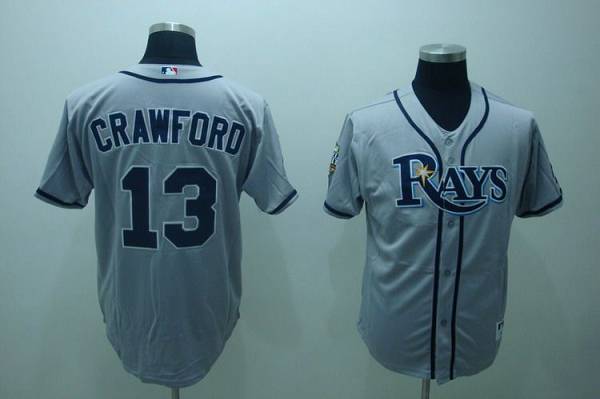 Carl Crawford Tampa Bay Rays grey jersey