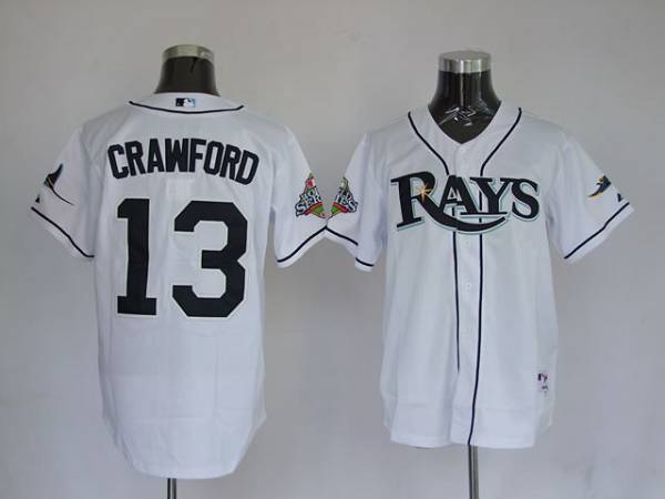 Carl Crawford Tampa Bay Rays white jersey