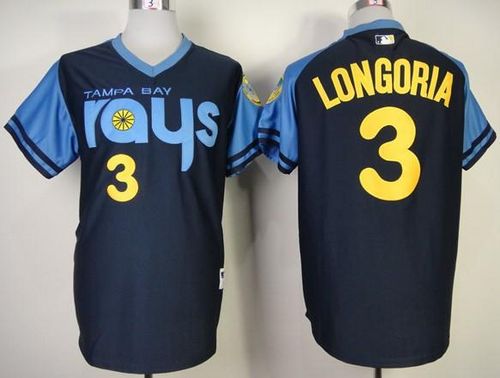Evan Longoria Tampa Bay Rays blue jersey