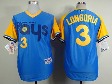 Evan Longoria Tampa Bay Rays blue jersey