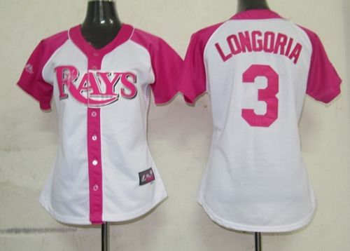 Evan Longoria Tampa Bay Rays white-pink Fashion jersey