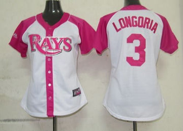 Evan Longoria Tampa Bay Rays white-pink Fashion jersey