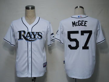 Jake Mcgee Tampa Bay Rays white jersey