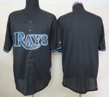 Custom Tampa Bay Rays black Fashion jersey