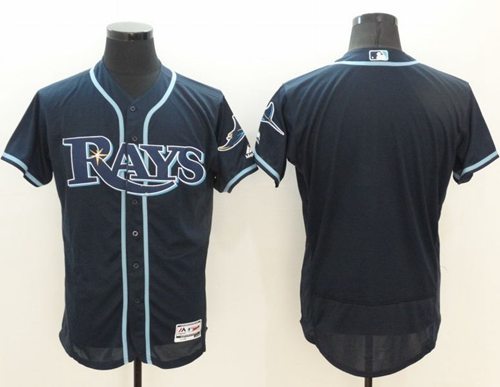 Custom Tampa Bay Rays blue Authentic jersey