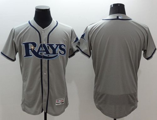 Custom Tampa Bay Rays grey Authentic jersey
