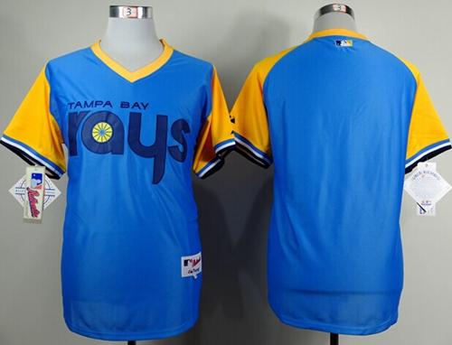 Custom Tampa Bay Rays blue jersey