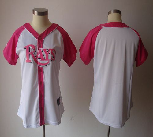 Custom Tampa Bay Rays white-pink Fashion jersey