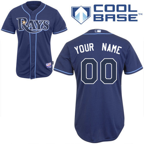 Custom Tampa Bay Rays blue Authentic jersey
