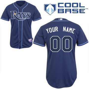 Custom Tampa Bay Rays blue Authentic jersey