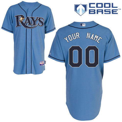 Custom Tampa Bay Rays blue Authentic jersey