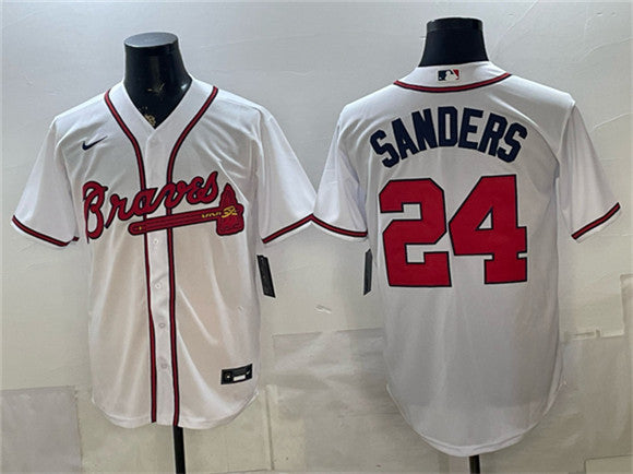 Deion Sanders Atlanta Braves white jersey