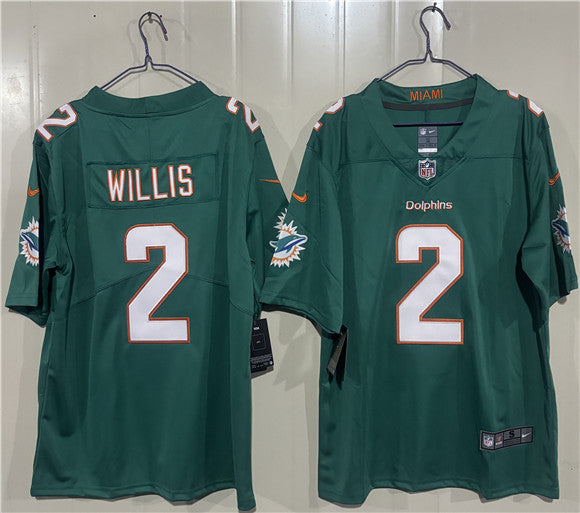 Malik Willis Miami Dolphins aqua Vapor jersey