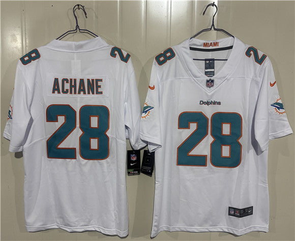 De'Von Achane Miami Dolphins white Vapor jersey