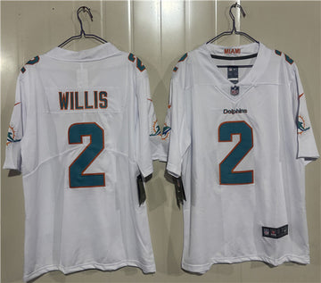Malik Willis Miami Dolphins white Vapor jersey