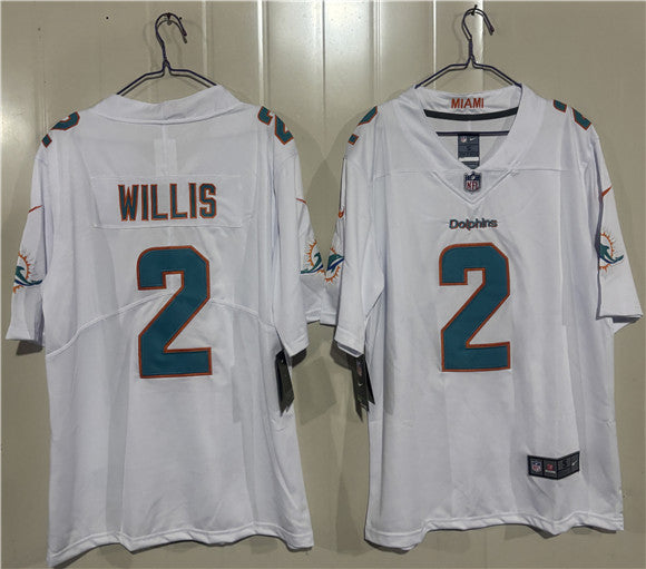 Malik Willis Miami Dolphins white Vapor jersey