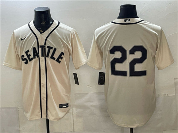 Bryan Woo Seattle Mariners cream Alternate jersey
