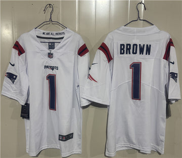 A.J. Brown New England Patriots white Vapor jersey