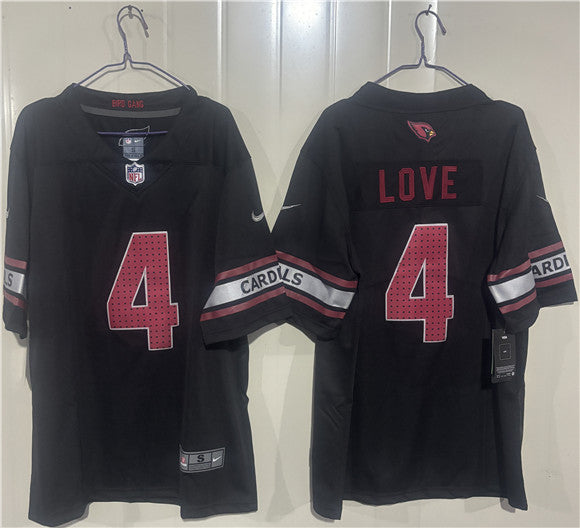 Jeremiyah Love Arizona Cardinals black Vapor jersey