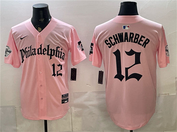Kyle Schwarber Philadelphia Phillies pink Vapor jersey