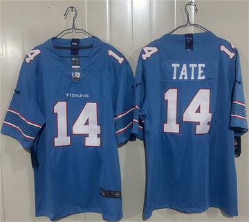 Carnell Tate Tennessee Titans blue Vapor jersey