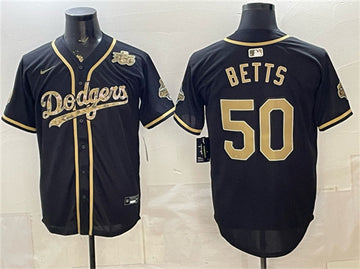 Mookie Betts Los Angeles Dodgers black Game jersey