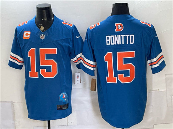Nik Bonitto Denver Broncos blue Vapor jersey