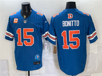 Nik Bonitto Denver Broncos blue Vapor jersey