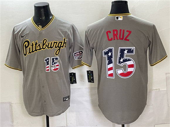Oneil Cruz Pittsburgh Pirates grey jersey