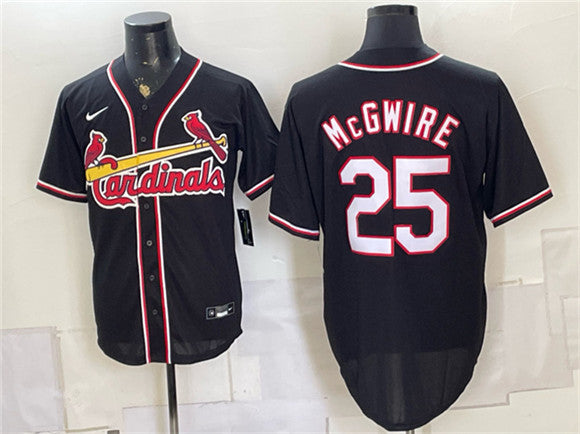 Mark McGwire St. Louis Cardinals black Fashion jersey