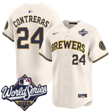 William Contreras Milwaukee Brewers cream Limited jersey