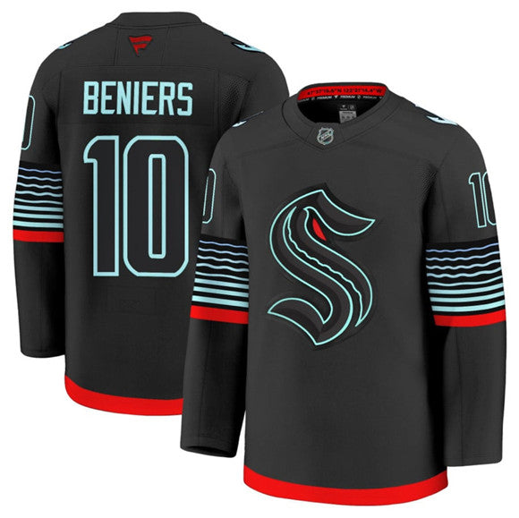 Matty Beniers Seattle Kraken black Alternate jersey