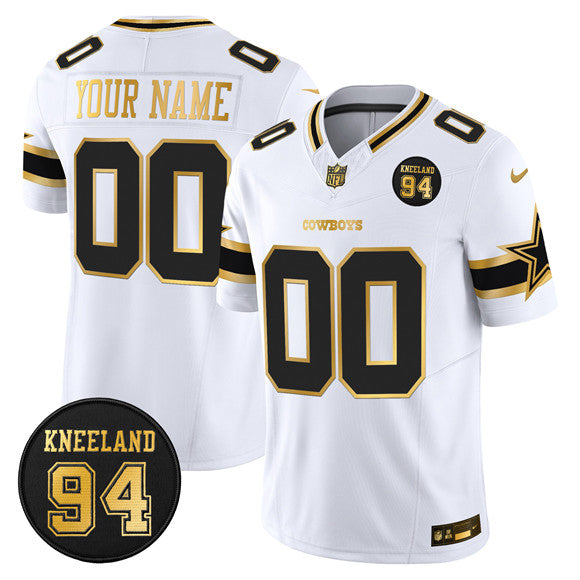 Custom Dallas Cowboys white Vapor jersey