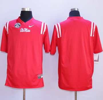 Custom Ole Miss Rebels red jersey