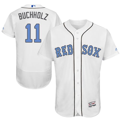 Clay Buchholz Boston Red Sox white Authentic jersey