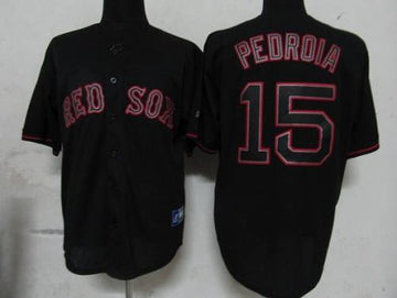 Dustin Pedroia Boston Red Sox black Fashion jersey