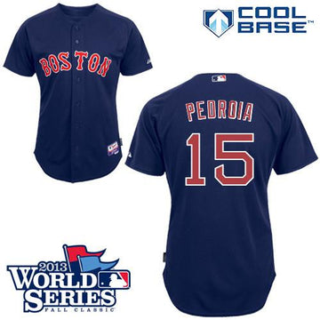 Dustin Pedroia Boston Red Sox blue jersey