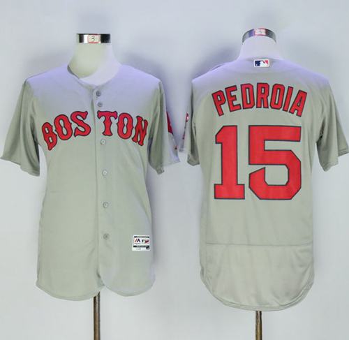 Dustin Pedroia Boston Red Sox grey Authentic jersey