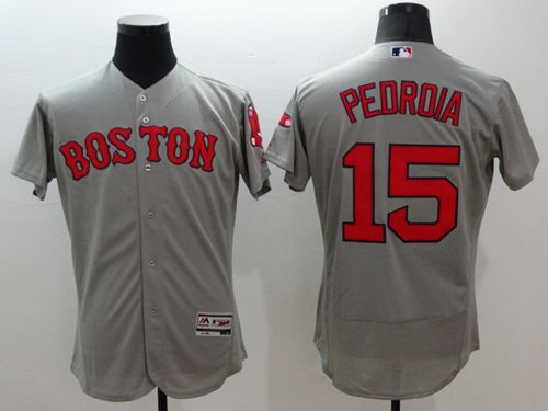 Dustin Pedroia Boston Red Sox grey Authentic jersey