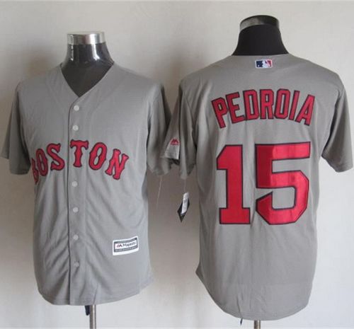 Dustin Pedroia Boston Red Sox grey jersey