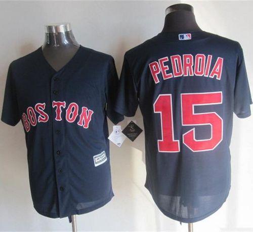 Dustin Pedroia Boston Red Sox navy jersey