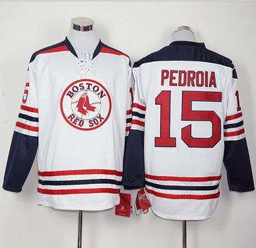 Dustin Pedroia Boston Red Sox white jersey