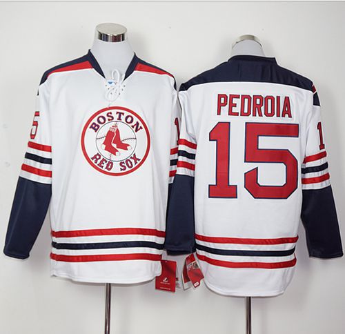 Dustin Pedroia Boston Red Sox white jersey