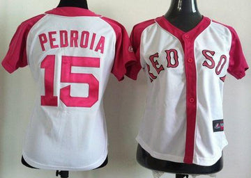 Dustin Pedroia Boston Red Sox white-pink Fashion jersey