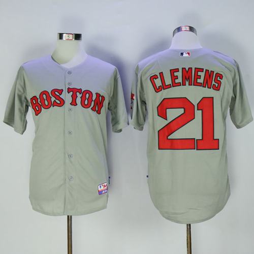 Roger Clemens Boston Red Sox grey jersey