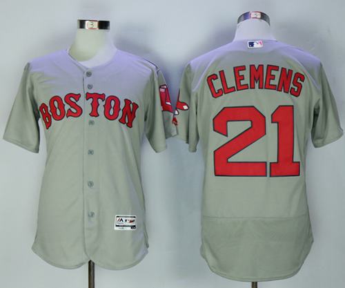 Roger Clemens Boston Red Sox grey Authentic jersey