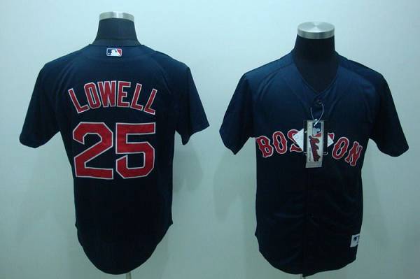 Mike Lowell Boston Red Sox blue jersey