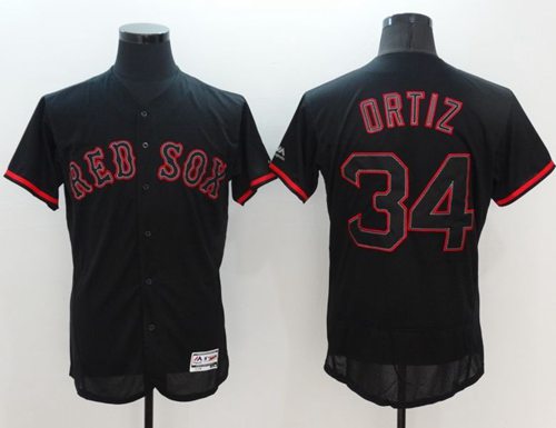 David Ortiz Boston Red Sox black Fashion jersey