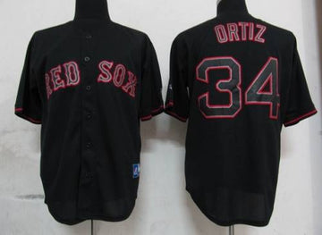 David Ortiz Boston Red Sox black Fashion jersey
