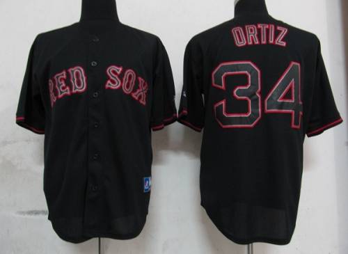 David Ortiz Boston Red Sox black Fashion jersey